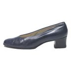 BALLY Womens Classic Navy Leather Court Shoes UK 5.5 Elegant Stylish
