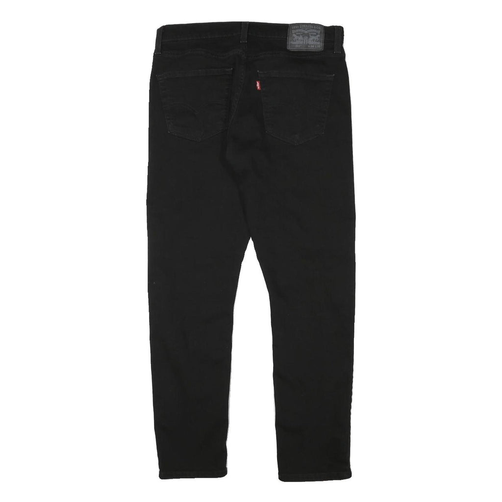 LEVI'S Mens Black Slim Skinny Denim Raw W32 L29 Cotton Blend Zip Jeans