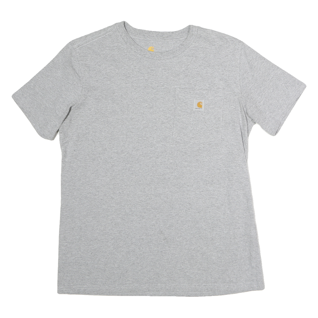 CARHARTT Womens Grey Plain T-Shirt M Short Sleeve Crew Neck Cotton Casual
