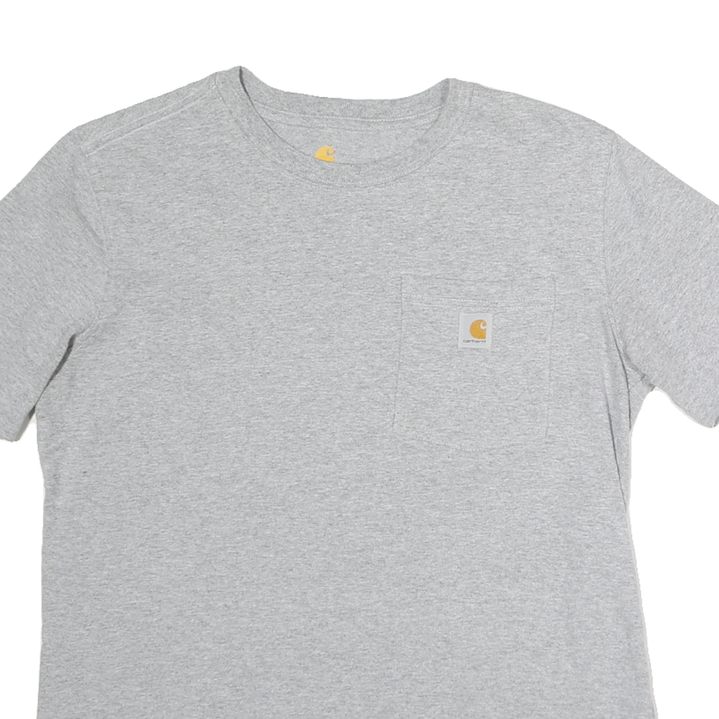 CARHARTT Womens Grey Plain T-Shirt M Short Sleeve Crew Neck Cotton Casual