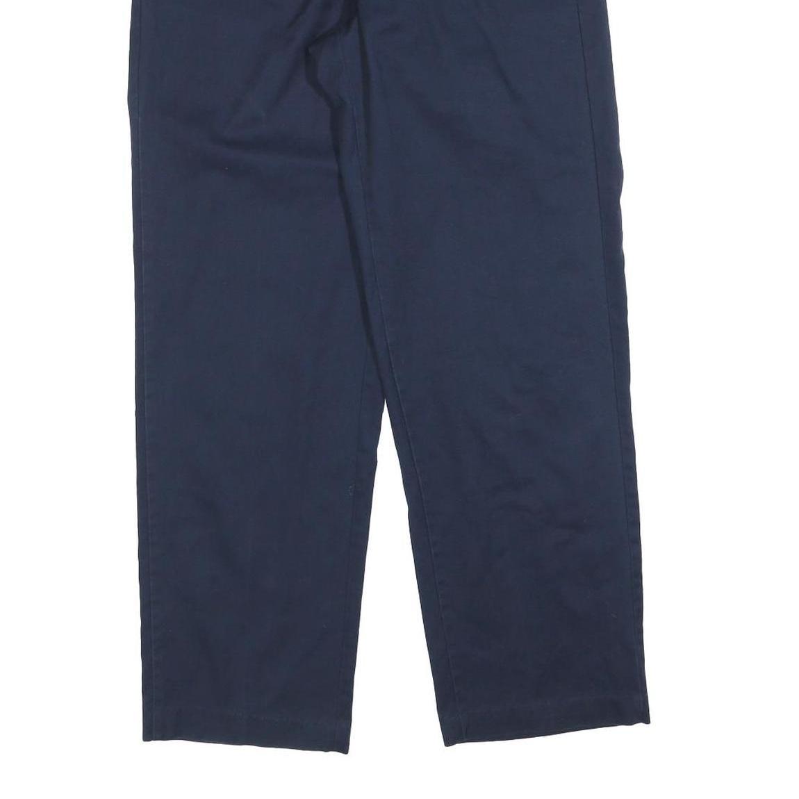 RED KAP Mens Cotton Blend Navy Relaxed Straight Trousers W30 L30 Workwear