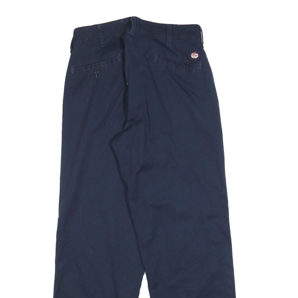 RED KAP Mens Cotton Blend Navy Relaxed Straight Trousers W30 L30 Workwear