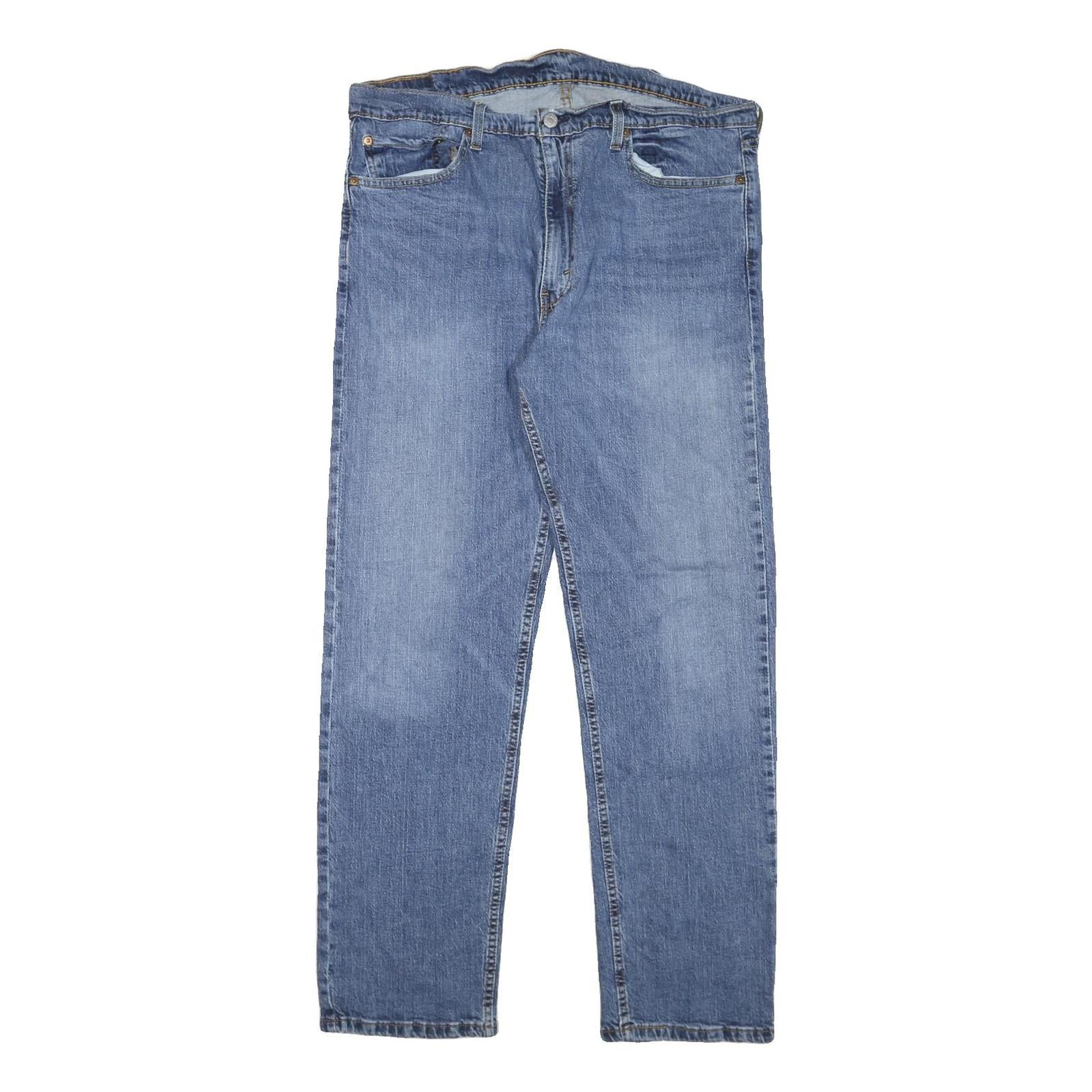 LEVI'S Mens Regular Fit Blue Denim Jeans W36 L30 Cotton Blend Zip Classic Style