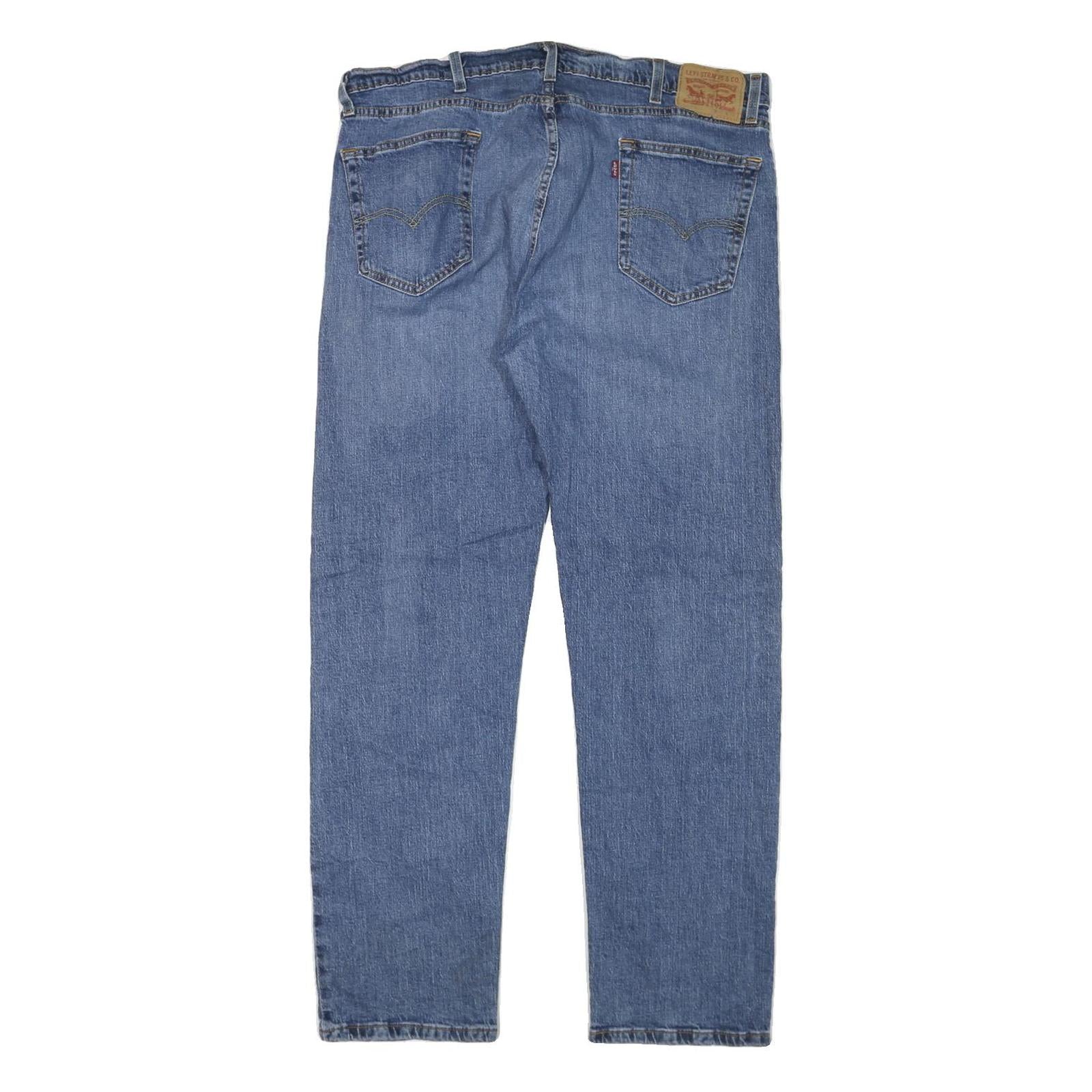 LEVI'S Mens Regular Fit Blue Denim Jeans W36 L30 Cotton Blend Zip Classic Style