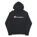 CHAMPION Mens Black Hoodie M Cotton Blend Pullover Logo Sweatshirt