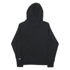 CHAMPION Mens Black Hoodie M Cotton Blend Pullover Logo Sweatshirt