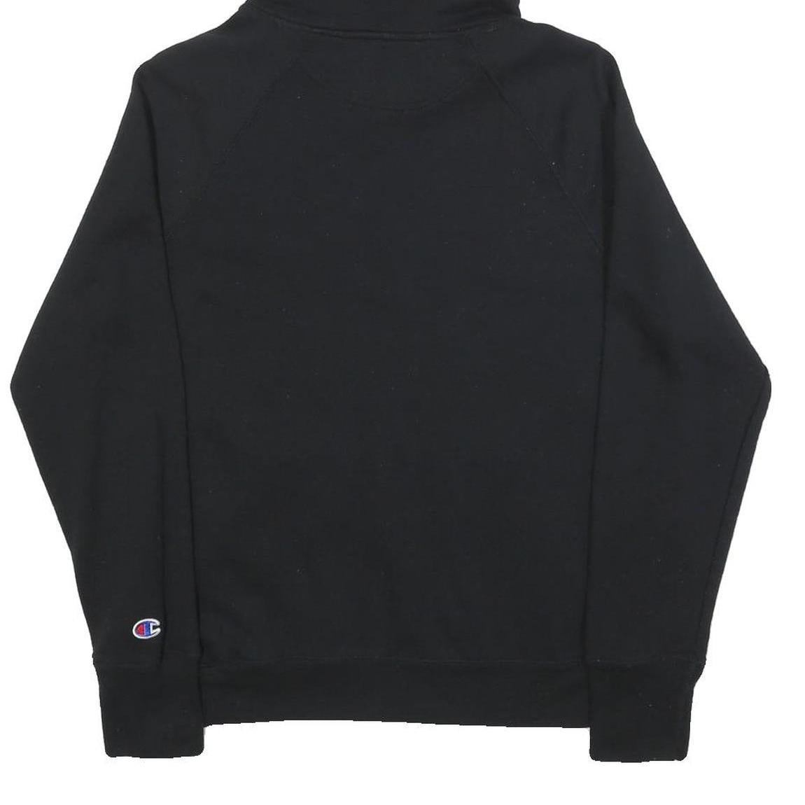 CHAMPION Mens Black Hoodie M Cotton Blend Pullover Logo Sweatshirt