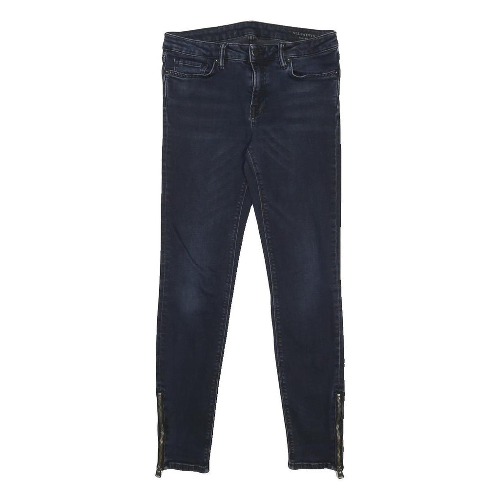 ALL SAINTS Womens Jeans Blue Slim Skinny Denim Medium W28 L28 Zip Closure