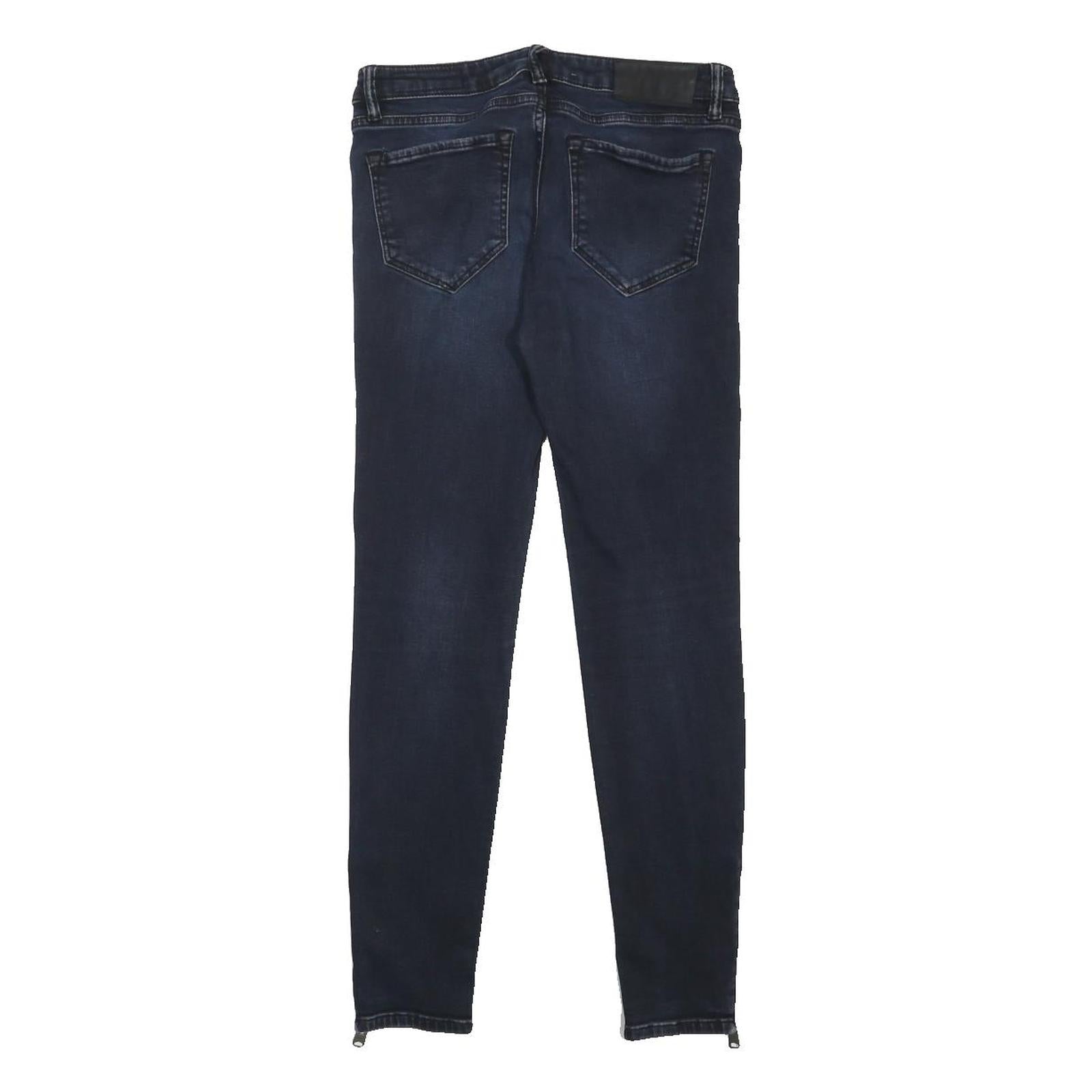ALL SAINTS Womens Jeans Blue Slim Skinny Denim Medium W28 L28 Zip Closure