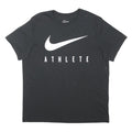 NIKE Mens Black Athlete Graphic T-Shirt L Short Sleeve Crew Neck Cotton Blend