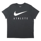 NIKE Mens Black Athlete Graphic T-Shirt L Short Sleeve Crew Neck Cotton Blend