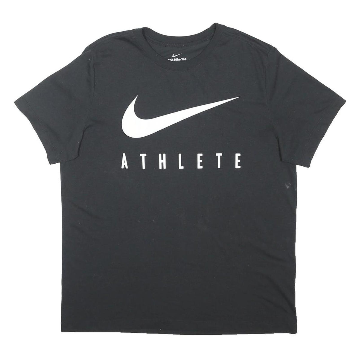 NIKE Mens Black Athlete Graphic T-Shirt L Short Sleeve Crew Neck Cotton Blend