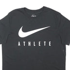 NIKE Mens Black Athlete Graphic T-Shirt L Short Sleeve Crew Neck Cotton Blend