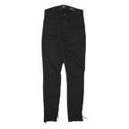 7 FOR ALL MANKIND Womens Jeans Black Slim Skinny Denim Raw W24 L27 Zip Pocket