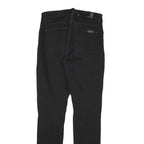 7 FOR ALL MANKIND Womens Jeans Black Slim Skinny Denim Raw W24 L27 Zip Pocket