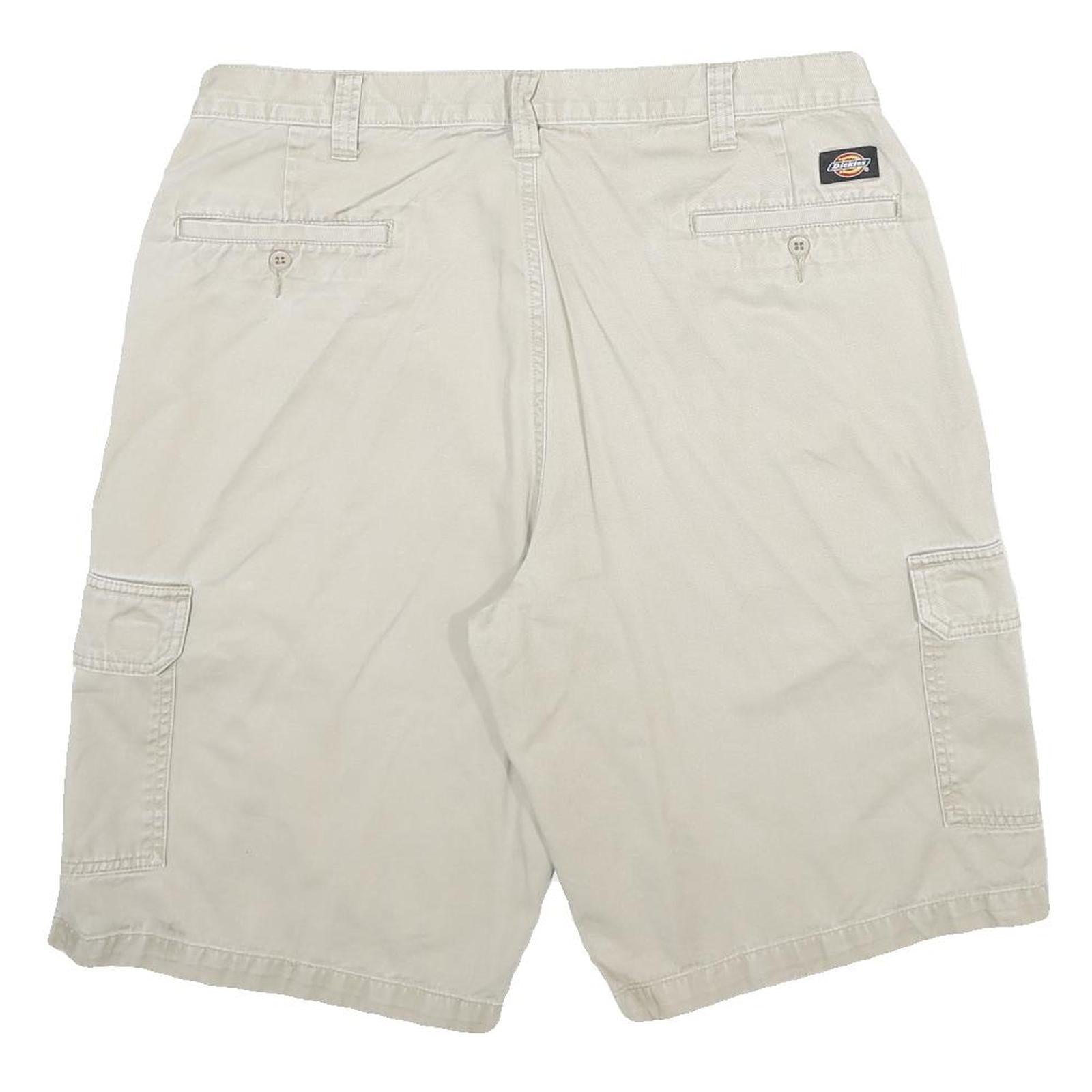DICKIES Mens Shorts Beige Cargo Cotton L W34 Durable Workwear Pocketed