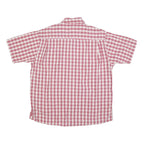 WRANGLER Mens Red & White Check Shirt L Casual Cotton Blend Button-Down