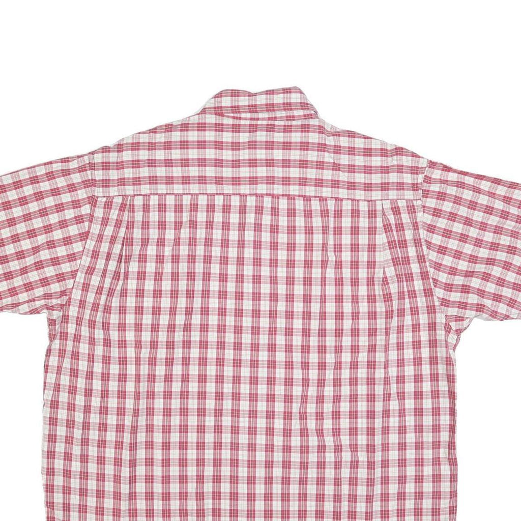 WRANGLER Mens Red & White Check Shirt L Casual Cotton Blend Button-Down