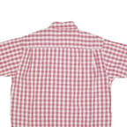 WRANGLER Mens Red & White Check Shirt L Casual Cotton Blend Button-Down