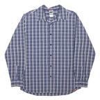 THE NORTH FACE Mens Blue Check Shirt M Cotton Blend Casual Outdoor