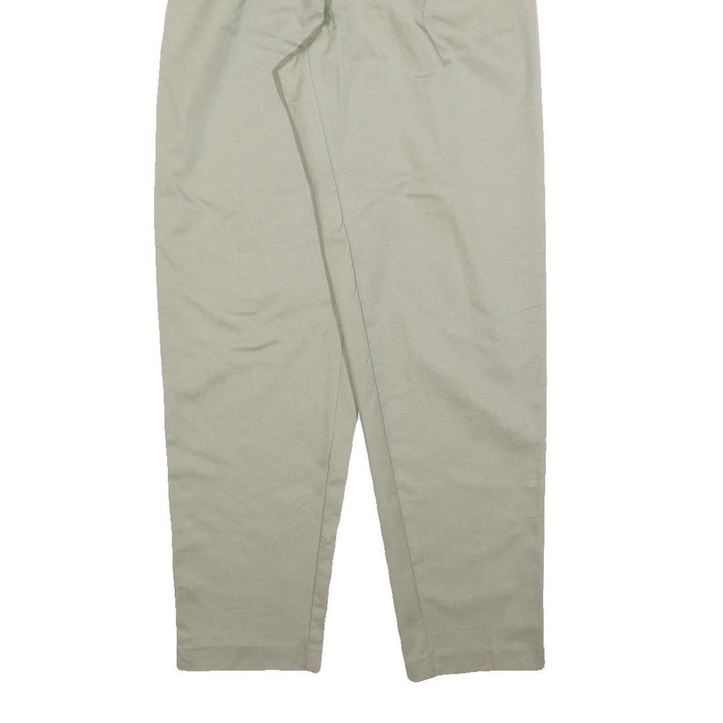 CHIC Womens Regular Fit Beige Cotton Blend Trousers W24 L29 Zip Closure