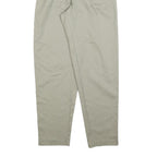 CHIC Womens Regular Fit Beige Cotton Blend Trousers W24 L29 Zip Closure