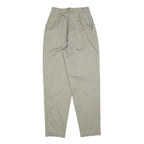 CHIC Womens Regular Fit Beige Cotton Blend Trousers W24 L29 Zip Closure