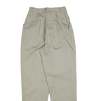 CHIC Womens Regular Fit Beige Cotton Blend Trousers W24 L29 Zip Closure