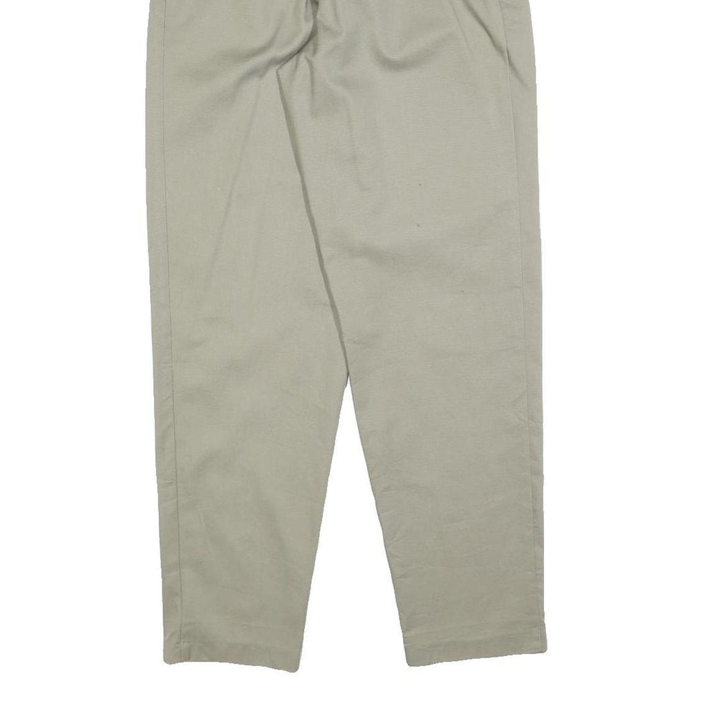 CHIC Womens Regular Fit Beige Cotton Blend Trousers W24 L29 Zip Closure