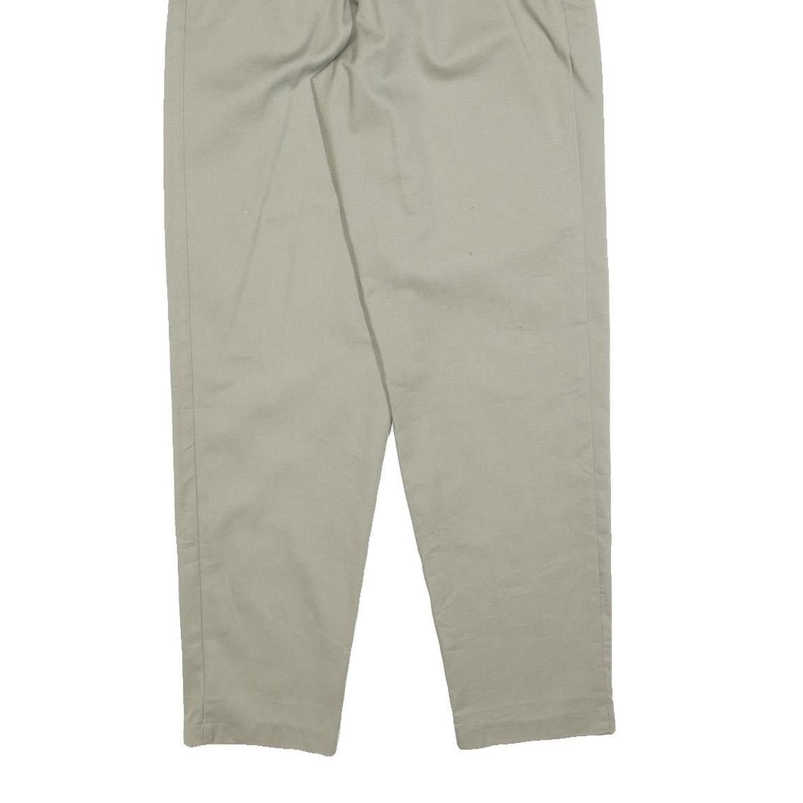 CHIC Womens Regular Fit Beige Cotton Blend Trousers W24 L29 Zip Closure