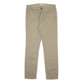 ALL SAINTS Mens Slim Beige Cotton Trousers W30 L31 Casual Zip Closure