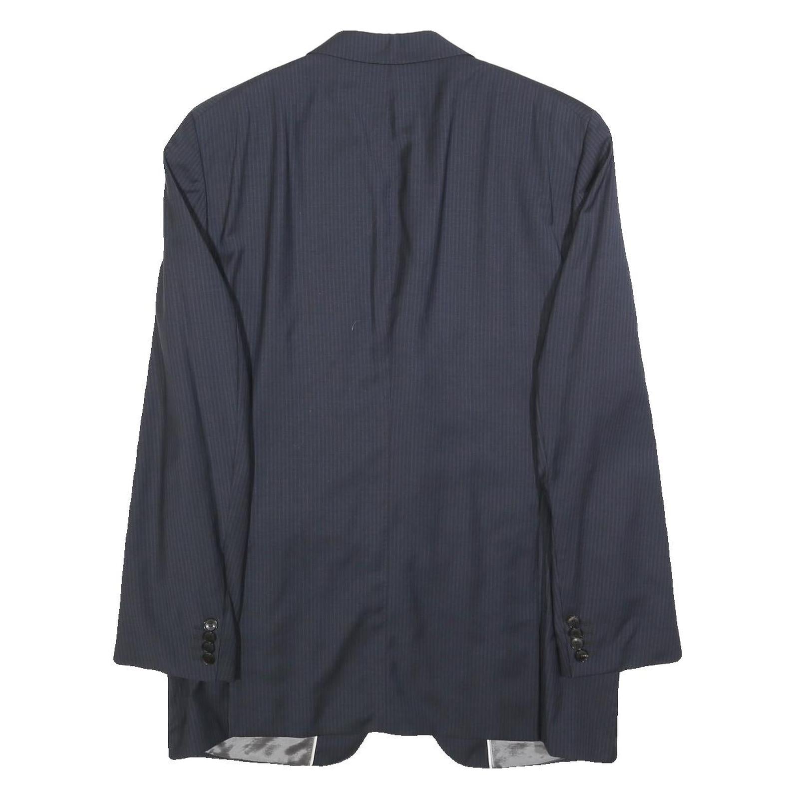 JOOP! Mens Blue Wool Jacket L Button Plain Classic Tailored Formal