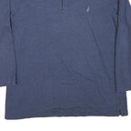 NAUTICA Mens Blue Long Sleeve Henley Shirt L Cotton Blend Classic Comfort