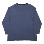 NAUTICA Mens Blue Long Sleeve Henley Shirt L Cotton Blend Classic Comfort