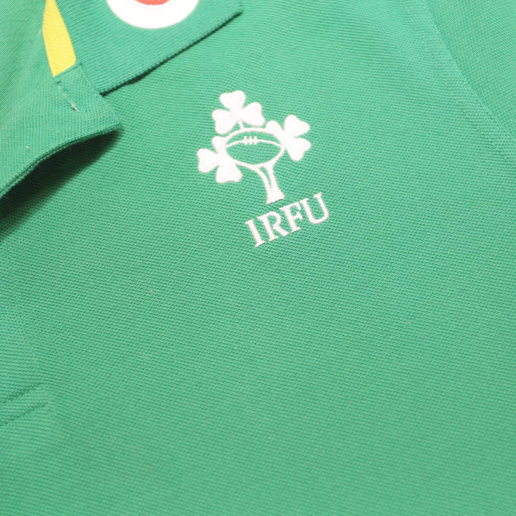CANTERBURY Mens Green Polo Shirt L IRFU Rugby Short Sleeve