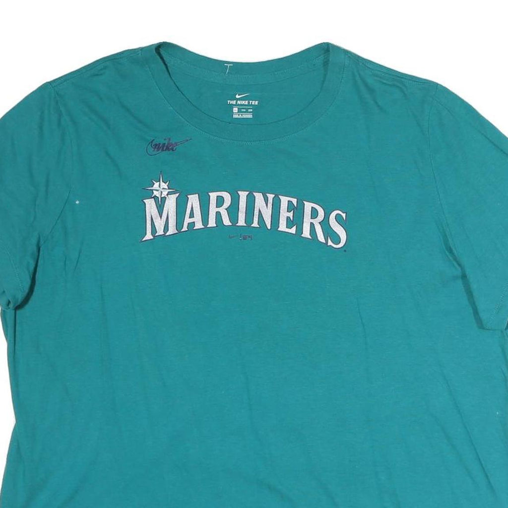 NIKE Womens Teal Mariners Graphic T-Shirt 2XL Short Sleeve Crew Neck Griffey 24