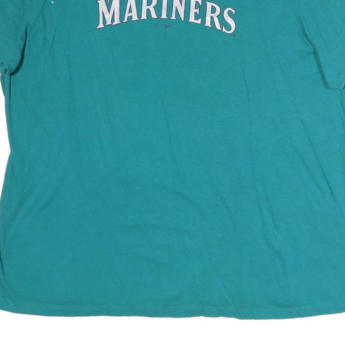NIKE Womens Teal Mariners Graphic T-Shirt 2XL Short Sleeve Crew Neck Griffey 24