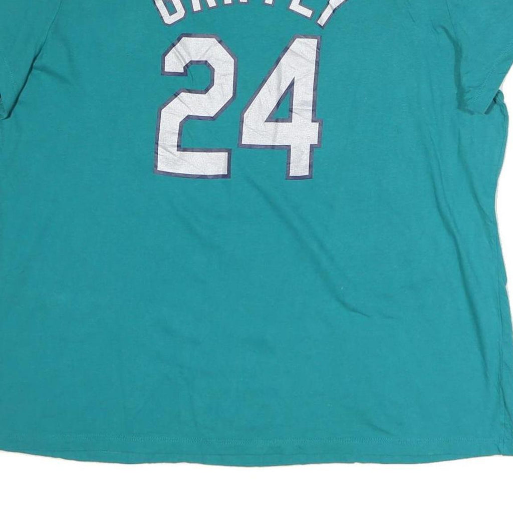 NIKE Womens Teal Mariners Graphic T-Shirt 2XL Short Sleeve Crew Neck Griffey 24