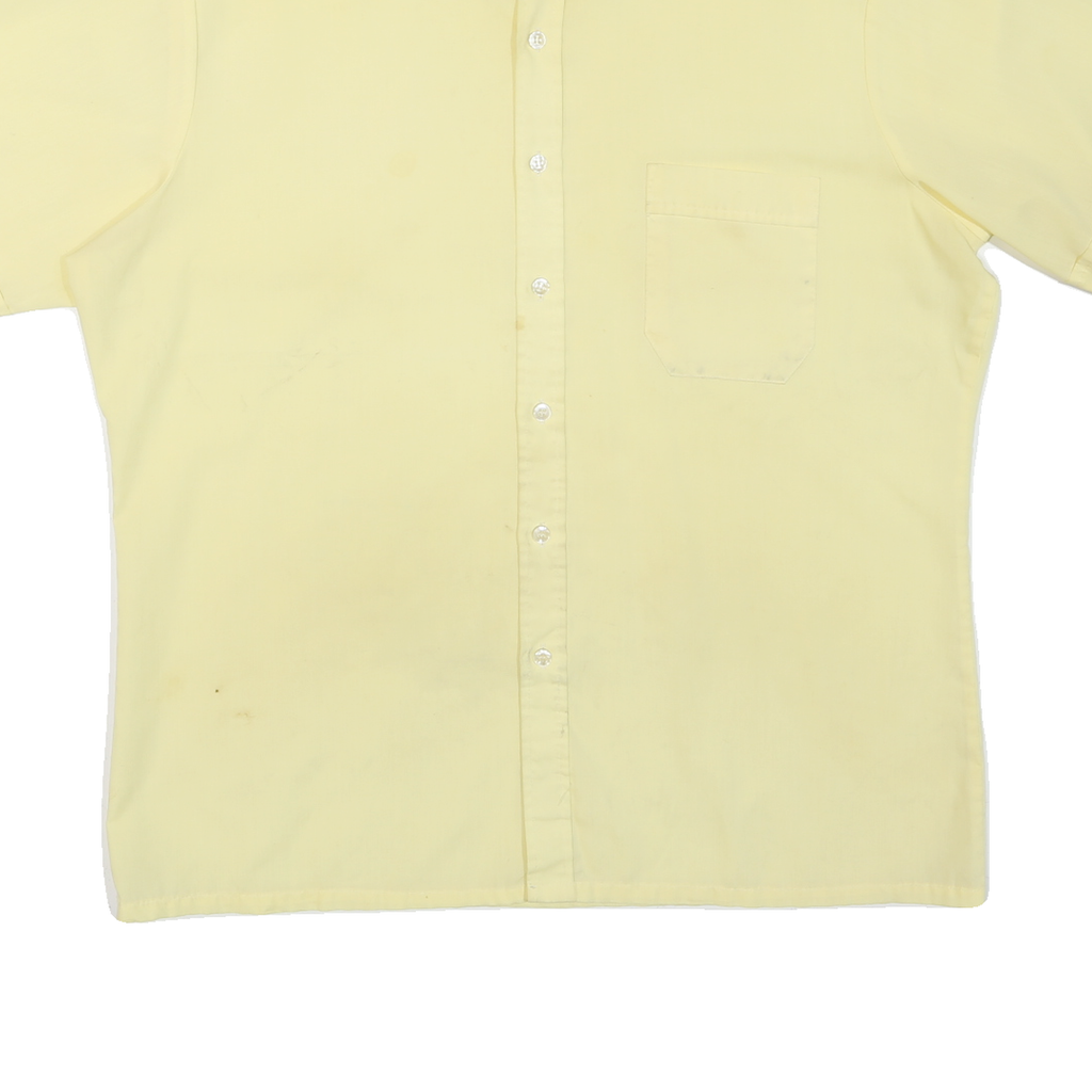 SPORTSWEAR Mens Yellow Shirt L Polyester Blend Short Sleeve Casual