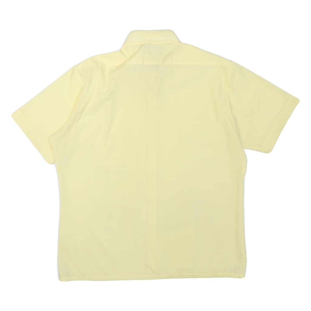 SPORTSWEAR Mens Yellow Shirt L Polyester Blend Short Sleeve Casual
