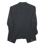 H&M Womens Black Tailored Blazer S Polyester Blend Woven Plain Button Closure