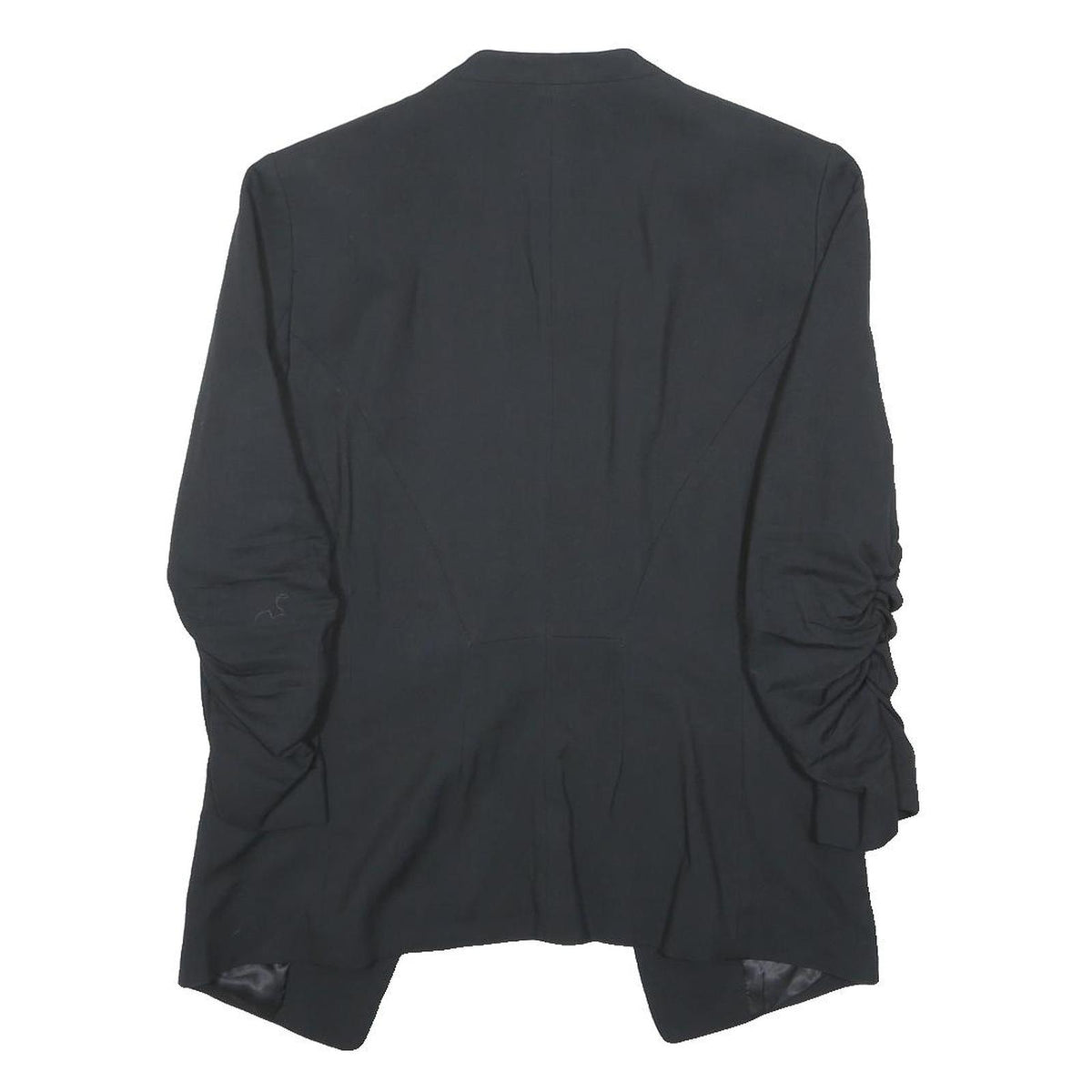 H&M Womens Black Tailored Blazer S Polyester Blend Woven Plain Button Closure