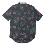 HERING Mens Shirt Black Viscose Floral L
