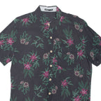 HERING Mens Shirt Black Viscose Floral L