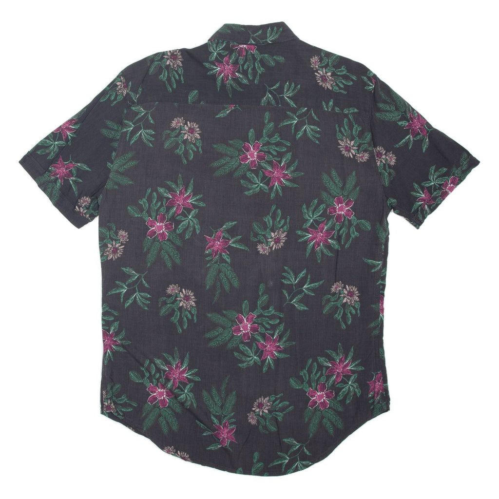 HERING Mens Shirt Black Viscose Floral L