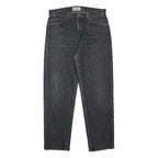 LEVI'S Signature Mens Straight Black Cotton Blend Denim Medium W33 L29 Zip