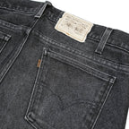 LEVI'S Signature Mens Straight Black Cotton Blend Denim Medium W33 L29 Zip