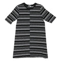 VANS Womens Black & White Striped Day Dress Cotton Blend M Casual Half Sleeve