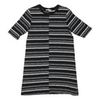 VANS Womens Black & White Striped Day Dress Cotton Blend M Casual Half Sleeve