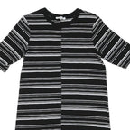VANS Womens Black & White Striped Day Dress Cotton Blend M Casual Half Sleeve